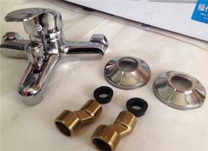 A complete collection of bathtub faucet accessories
