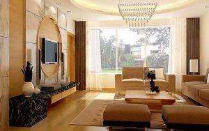 The layout of feng shui in the living room